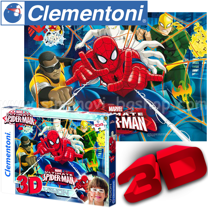 * Clementoni Children Puzzle 3D 104ch. Spiderman 20,093