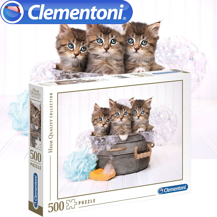 *Clementoni High Quality Collection  500. Kitten and Soap 35065