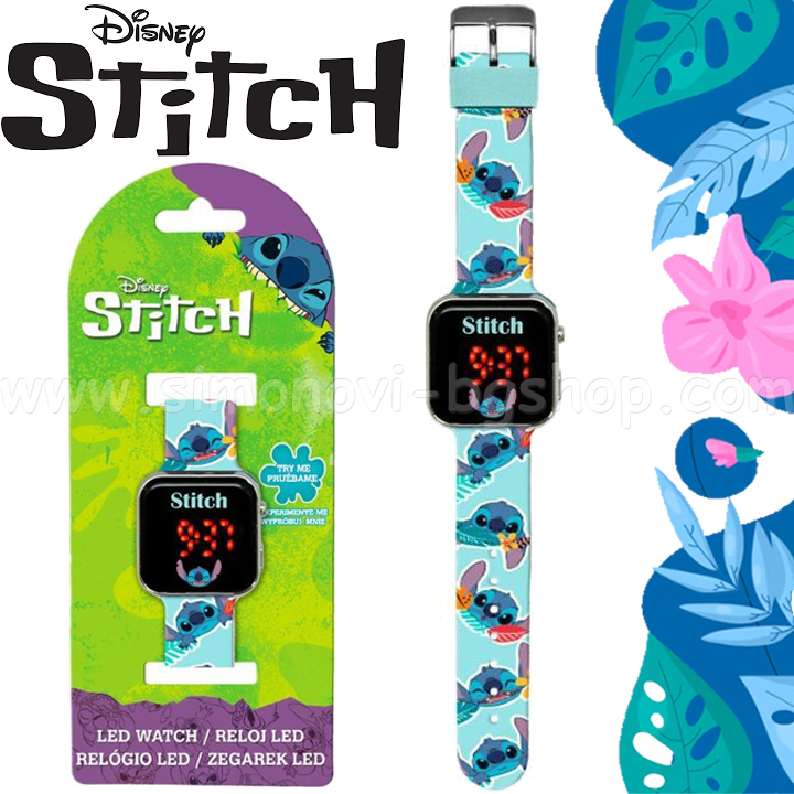 2025 Disney Stitch LED Детски часовник Blue LAS4039 2025 Disney Stitch LED Детски часовник Blue LAS4039