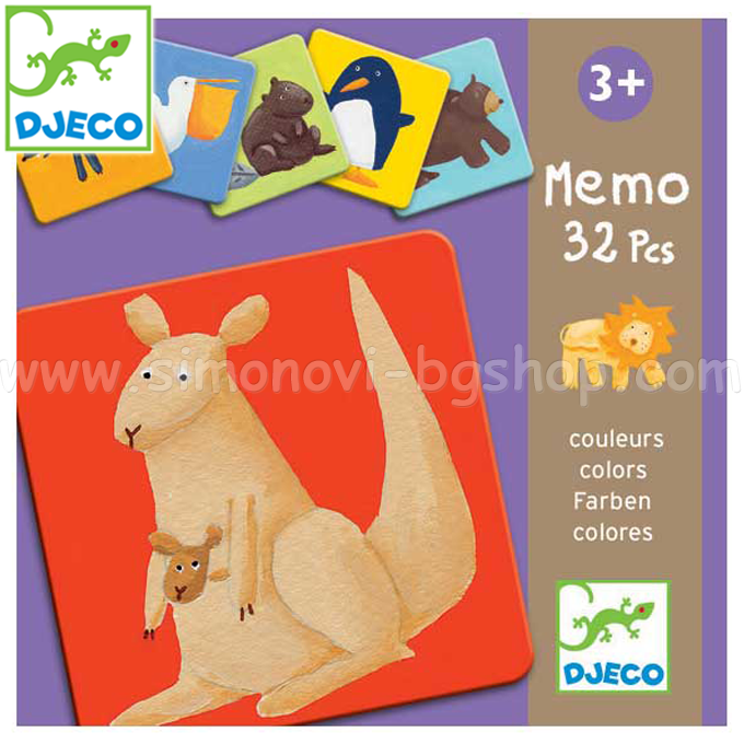 Djeco - Memory Game Colorful animals DJ08110
