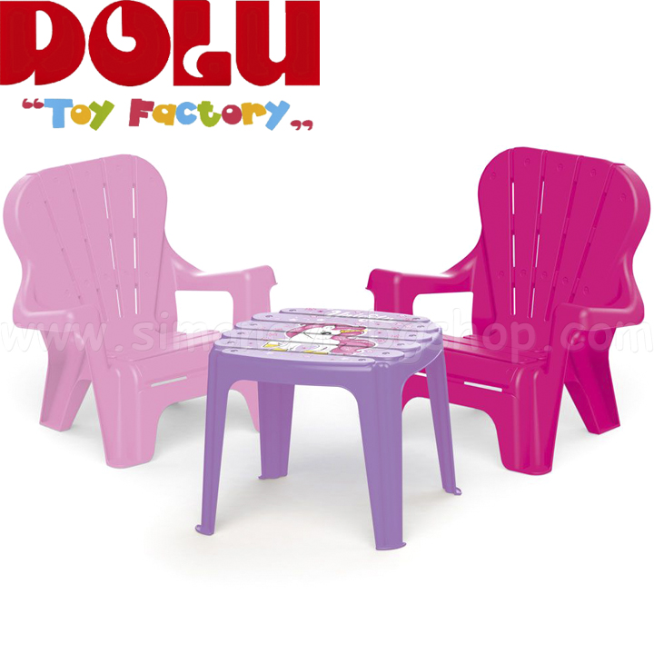 * Dolu Unicorn Table with two chairs with back 2503