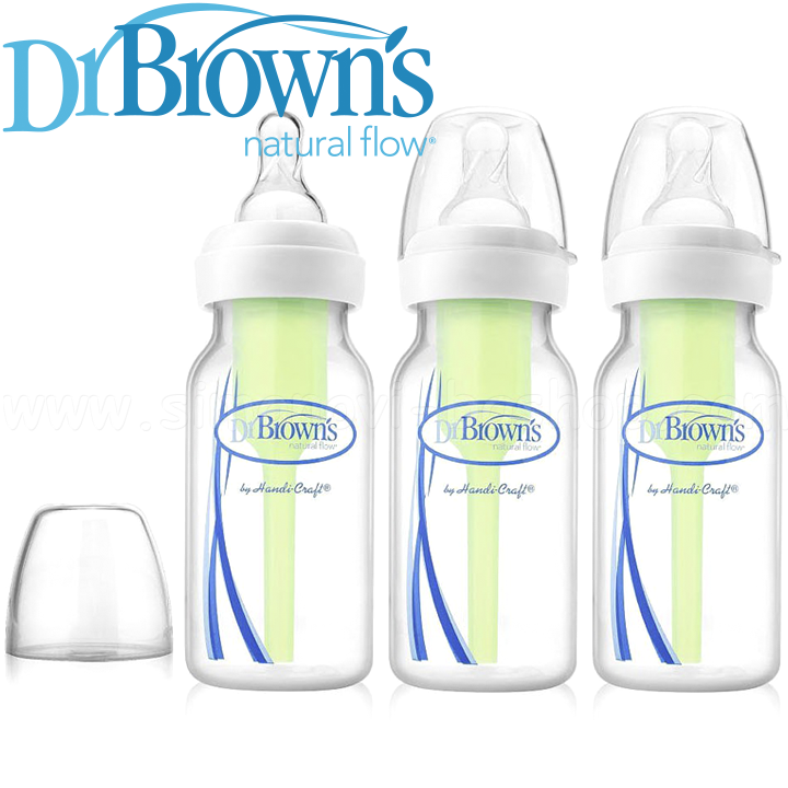 DrBrown lui îngust Neck-Opțiuni biberoane 120 ml./ 3br. - dimensiunea