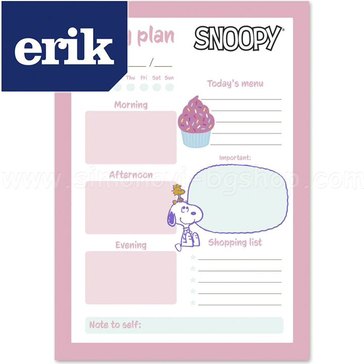 Planificator săptămânal Grupo Eric A5 SnoopyBNE0024