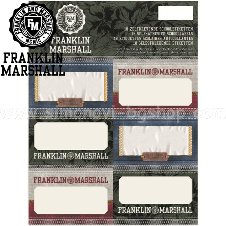 Franklin & Marshall Boys Tags 05325 Stationery Team
