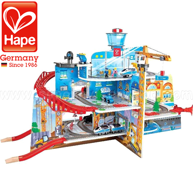 Hape Игрален комплект Влак през града H3768 Hape Игрален комплект Влак през града H3768