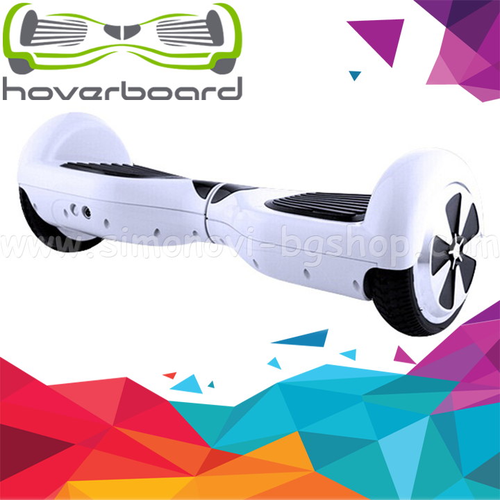 Hoverboard tablou electric auto de echilibrare lunar 6.5 " White