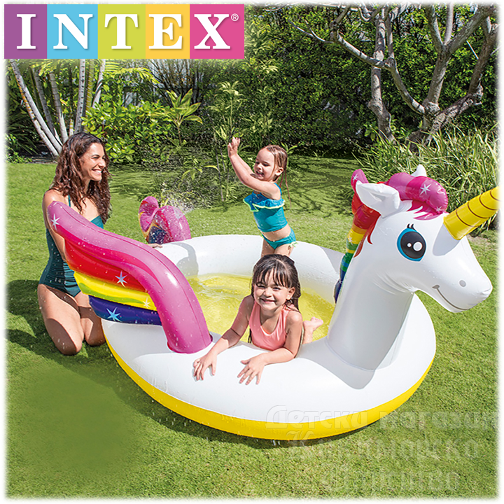 Intex - Inflatable pool Unicorn with spray 57441NP