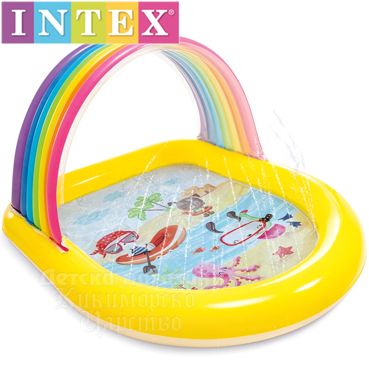 Intex Children's pool with canopy and sprinklers "Rainbow" 57156NP Intex Children's pool with canopy and sprinklers "Rainbow" 57156NP
