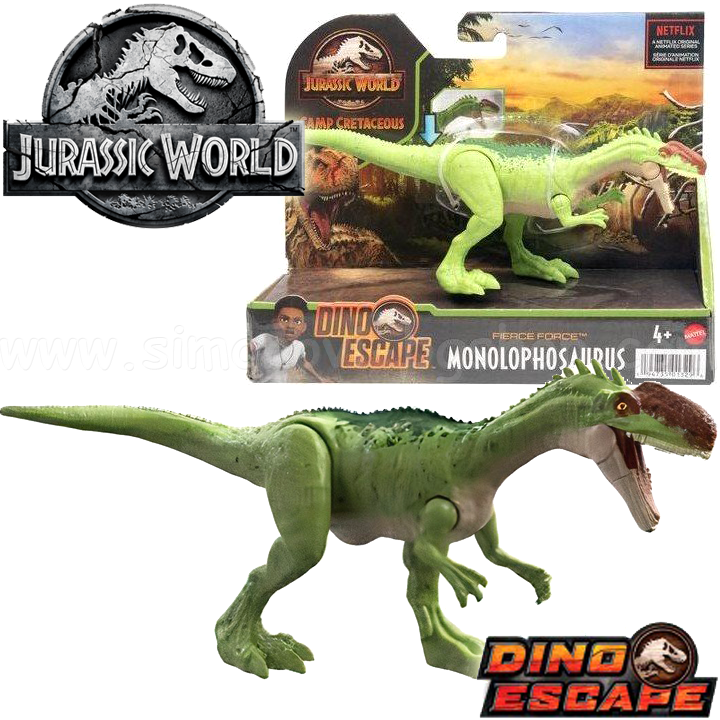 * Jurassic World Dino Escape Figurine Dinosaur Monolophosaurus HCL86