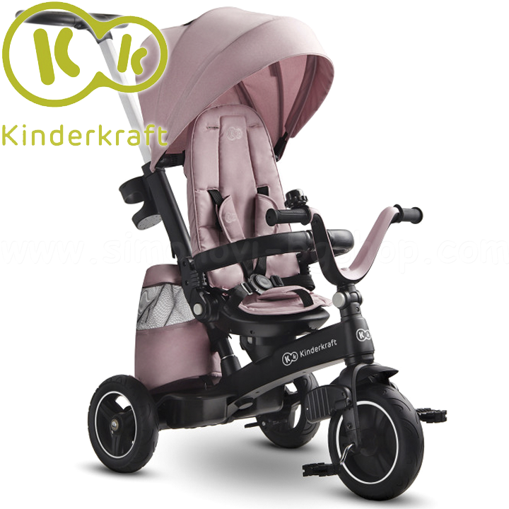 * KinderKraft EASYTWIST Triciclu pentru copii 5 în 1 Pink