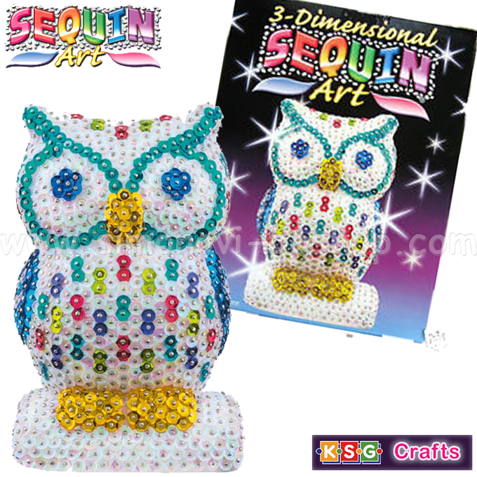 KSG Crafts - 3D figures from sequins "Owl" 1409