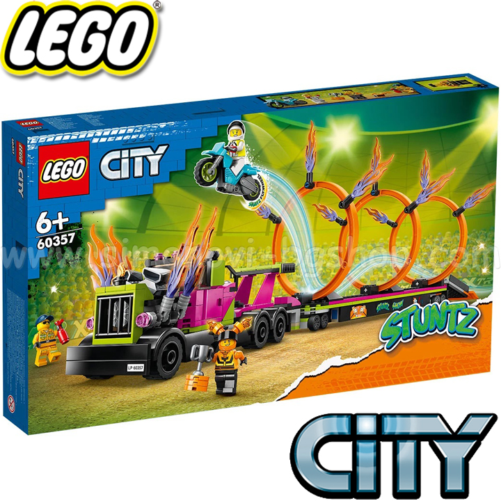 2023 LEGO City Stunt Challenge with Stunt Truck and Fire Ring 60357