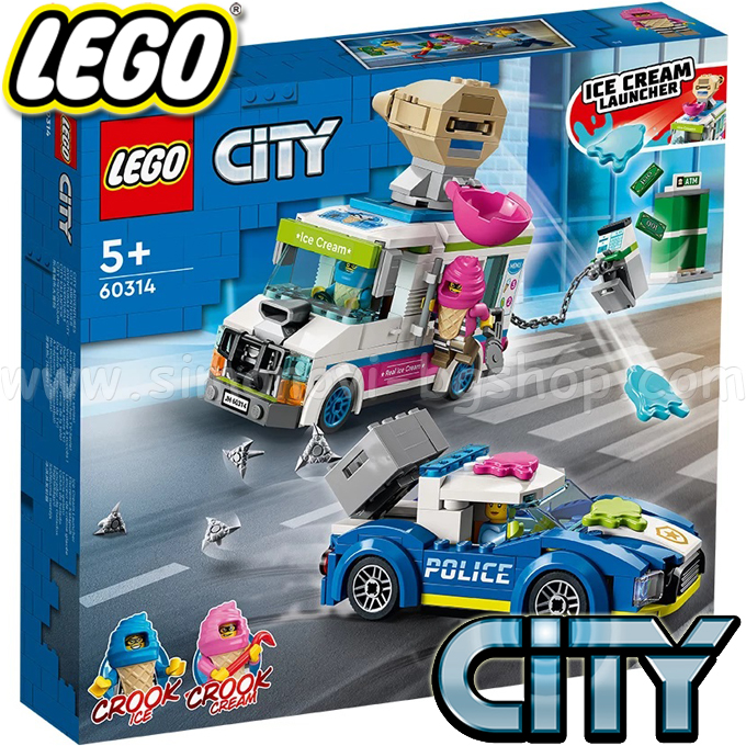 2022 Lego City Police chase with an ice cream truck 60314