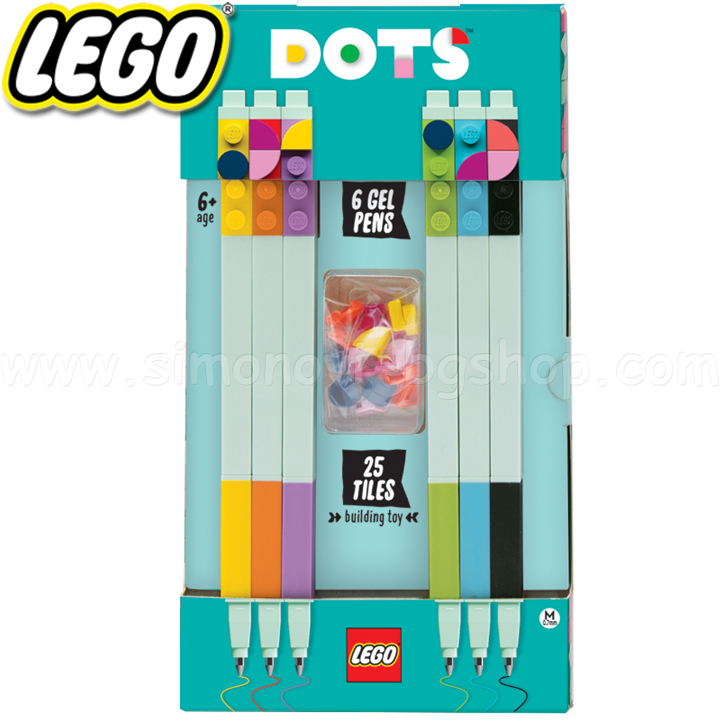 Lego Dots Гел химикалки 6бр. 52798 Lego Dots Гел химикалки 6бр. 52798