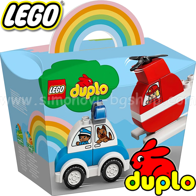 Lego Duplo Primul meu elicopter și mașină de poliție 10957