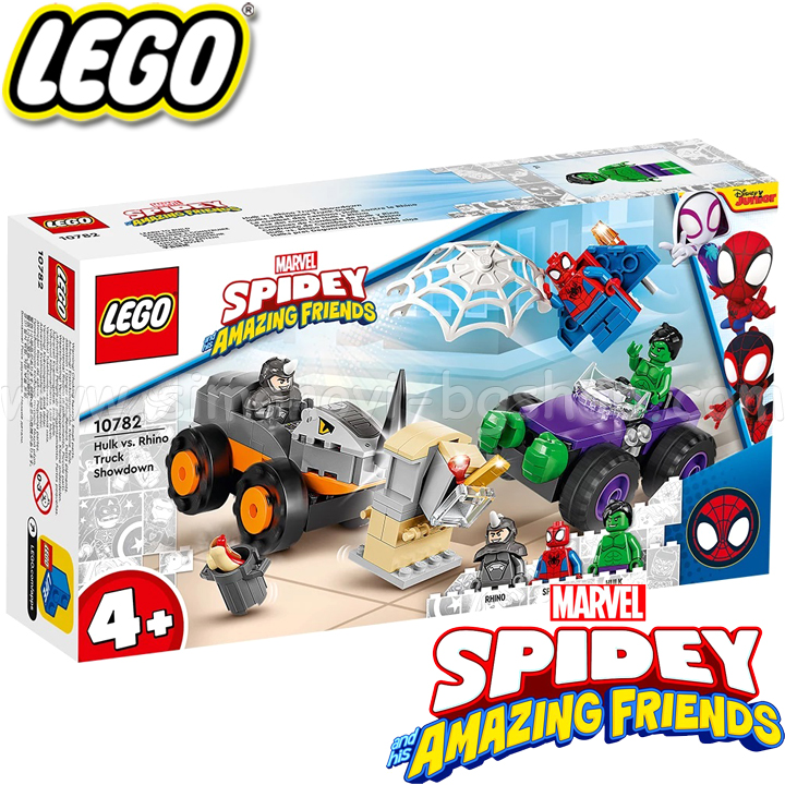 2022 Lego Marvel Spidey Amazing Friends Hulk vs. Rhino - Truck fight 10782