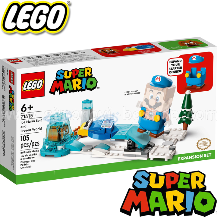 2023 Lego Super Mario Set with additions ice Mario Suit and Frozen World 71415