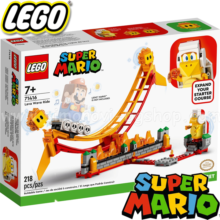 2023 Lego Super Mario Lava Wave Ride 71416 Complete Set