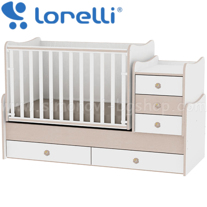 Lorelli - pat Maxi Plus de transformare 70/160 Alb/oak