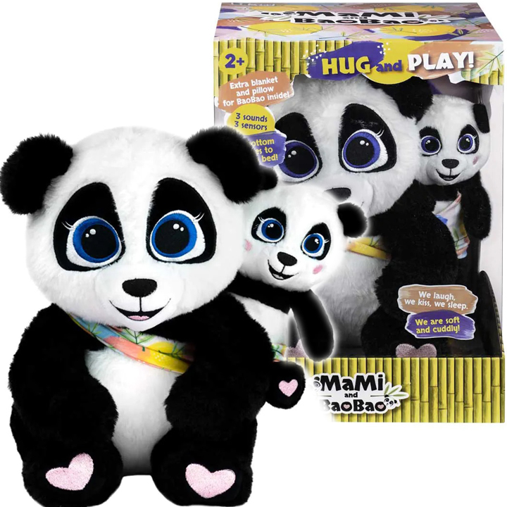 HUGGY LUV Interactive panda with baby DKO0372