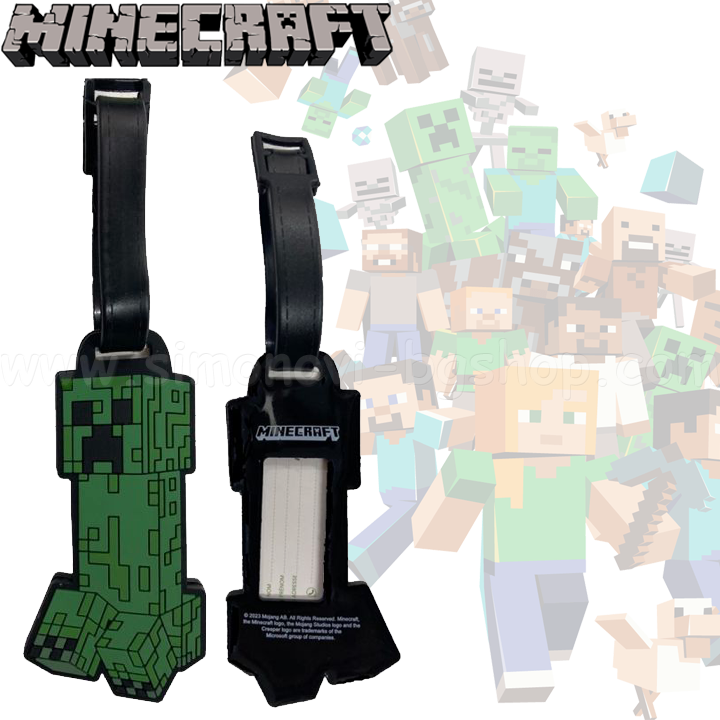 * Minecraft Creeper Luggage Tag 600127483