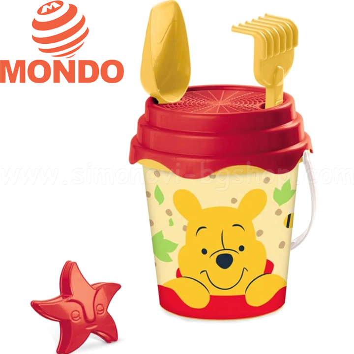 Mondo Set de găleată cu nisip cu udator Winnie the Pooh 170