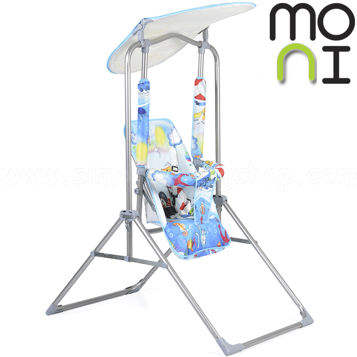 Moni Garden swing with awning Funny Blue