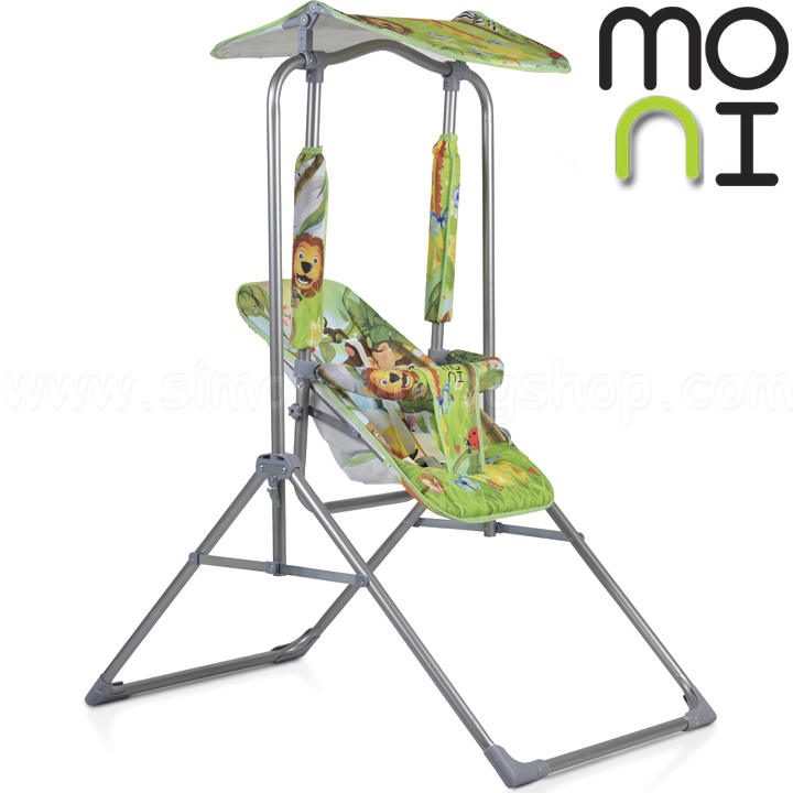 Moni Garden swing with awning Funny Green