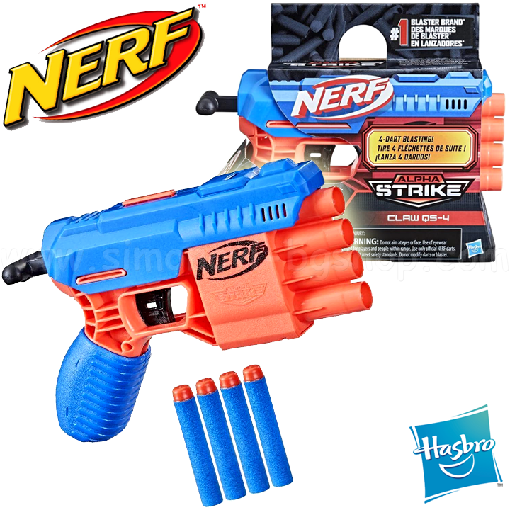 * Hasbro Nerf Elite  Alpha-Strike "Claw QS 4"  4 .  F2218