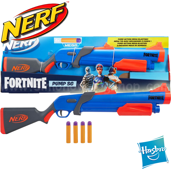 Hasbro Nerf Fortnite Blaster "Pump SG" with 4 pcs. arrows F0318