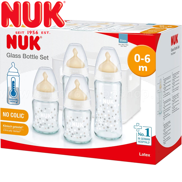 Nuk Termo Control First Choice Starter set of glass bottles 0-6m