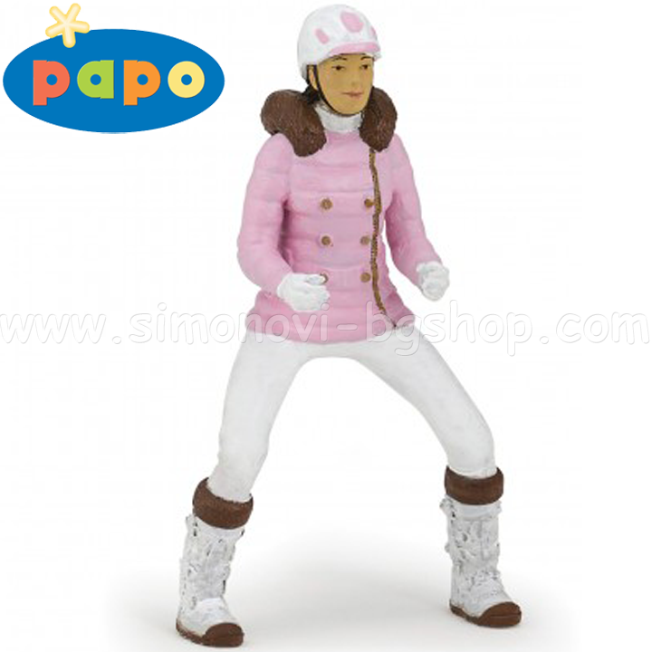 Papo - Seria de curse de cai - Figurina fată Jockey 52011