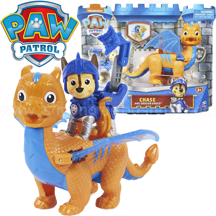 * Paw Patrol Castle Rescue Knight Chase and the Dragon Draco 6063592