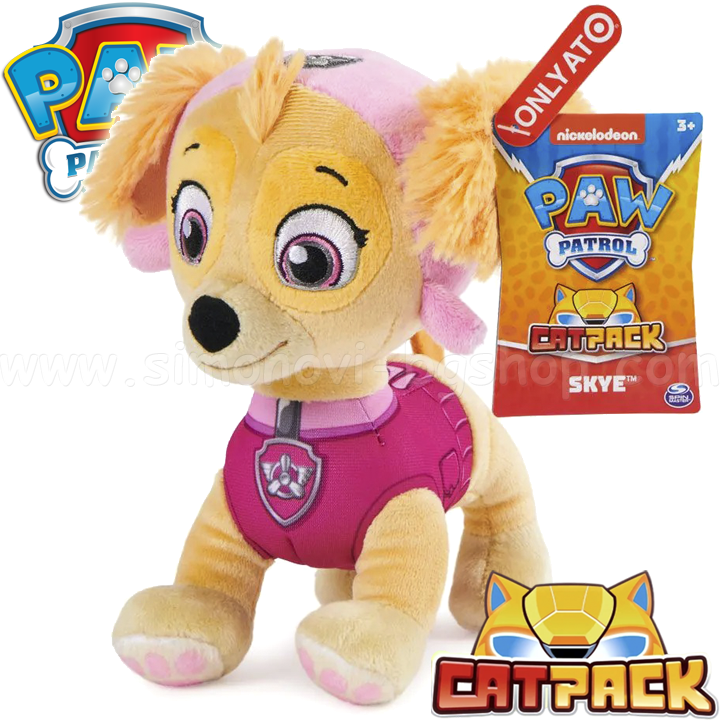 * Paw Patrol Cat Pack Плюшена играчка 20см. кученце Skye 6064754 * Paw Patrol Cat Pack Плюшена играчка 20см. кученце Skye 6064754