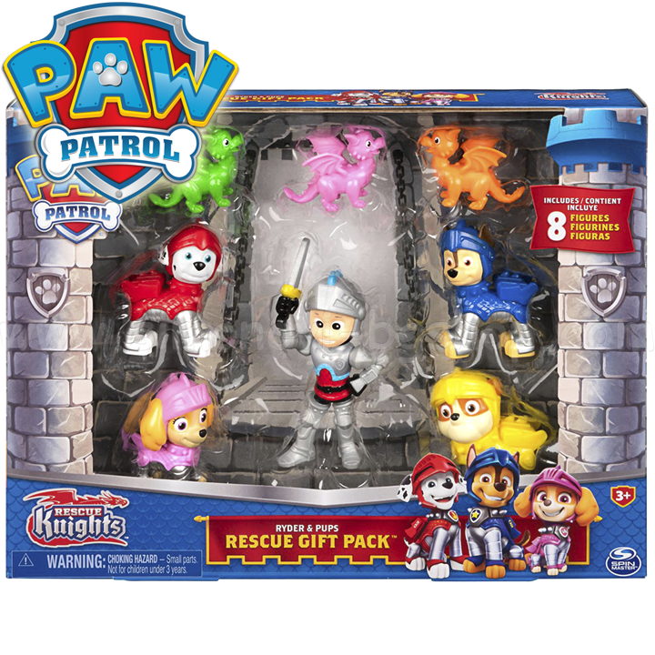 * Paw Patrol Rescue Knight Gift set with puppies and dragons figurines 6062122