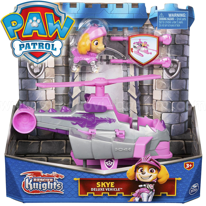 Paw Patrol Rescue Knight Vehicle with figurine Skye6063586
