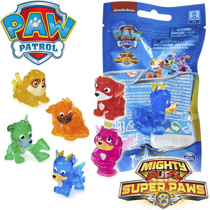 * Paw Patrol Mighty Pups Super Paws Mini figurine puppy Assortment 6058801