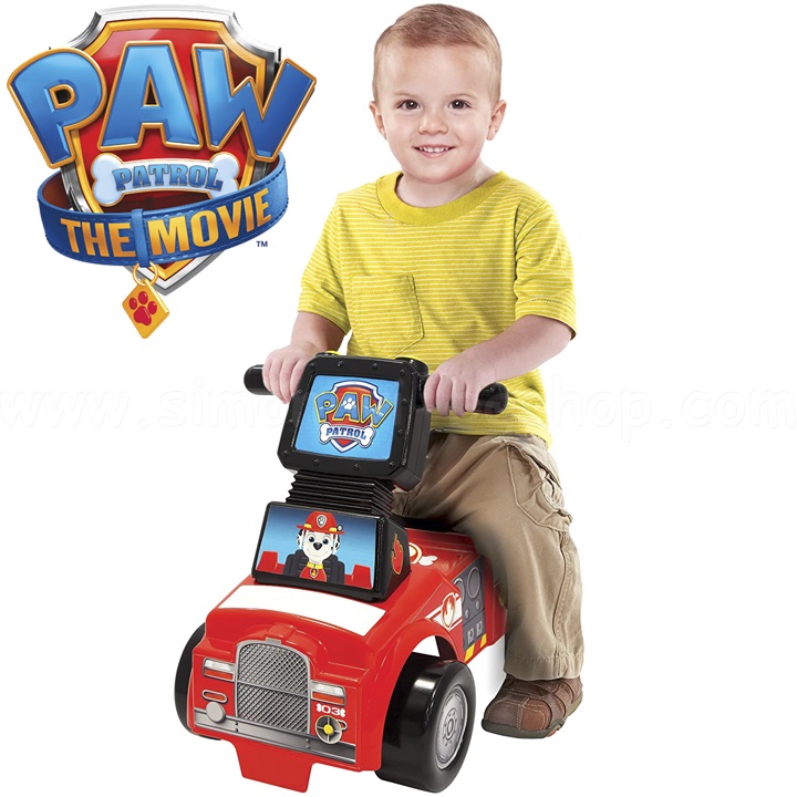 * Paw Patrol The Movie Ride-On Marchall Pusher Fire Truck 41867