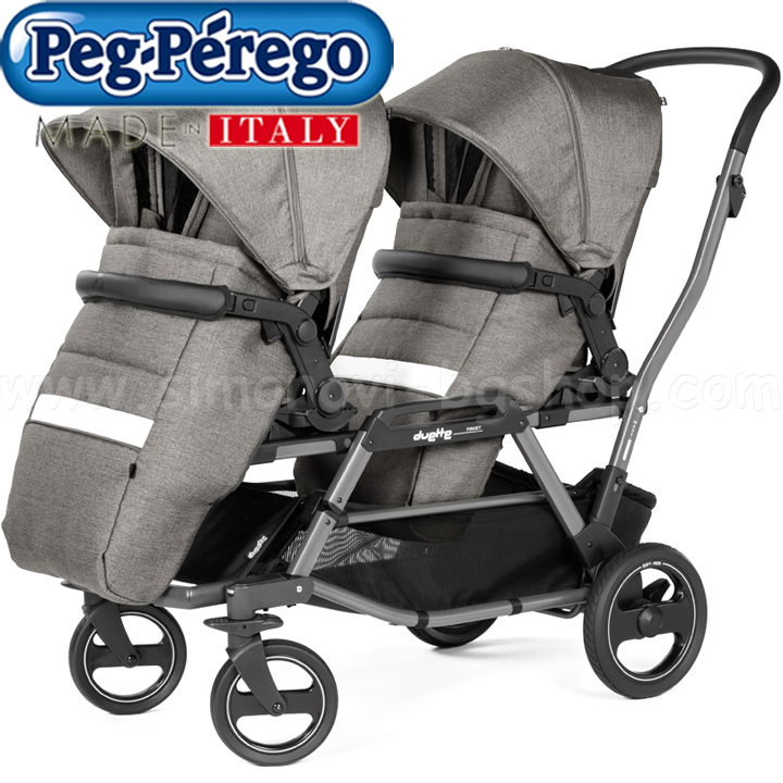 Carucior dublu Peg Perego Duette Piroet City Gri