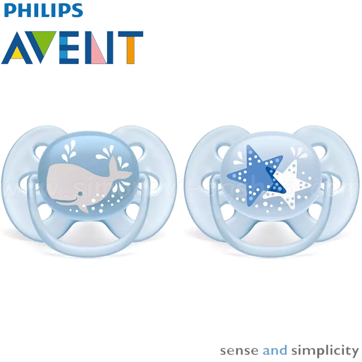 * Philips AVENT Ultra Soft Pacifiers 2pcs. 6-18m. + With sterile. box SCF223 / 0