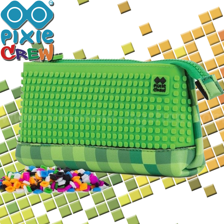 Pixie Crew Nesesser 1 fermoar Green Checked PXA-02-D07