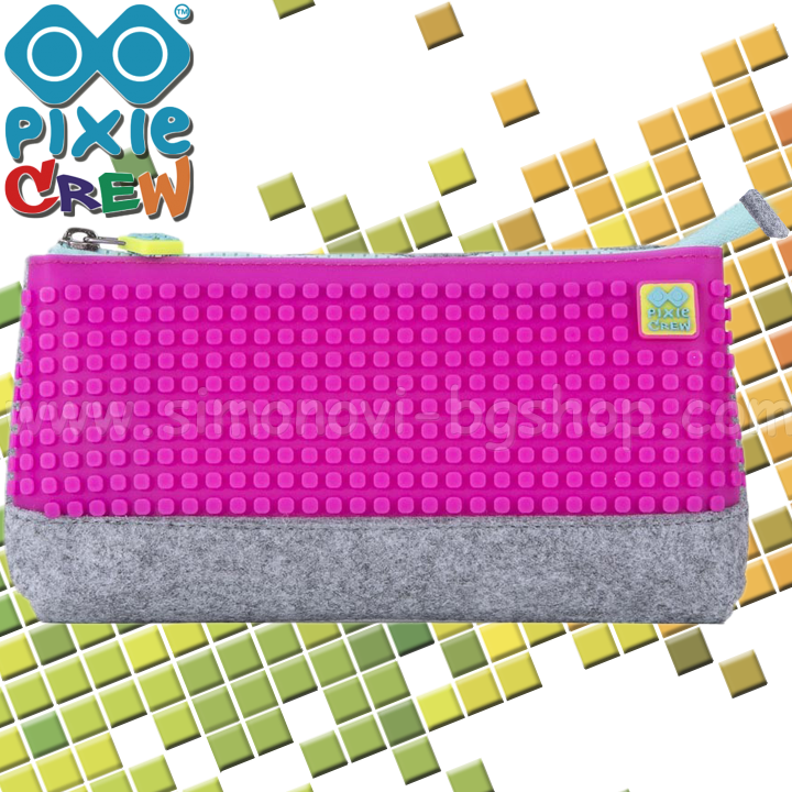 Pixie Crew Nesesser 1 zipper Grey/Neon Pink PXA-01-W15