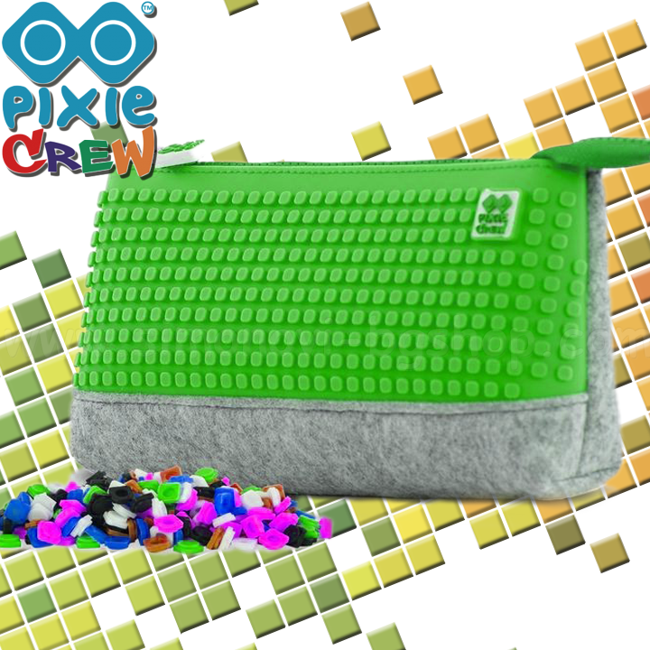 Pixie Crew Nesesser 1 fermoar Grey/Green PXA-01-W07