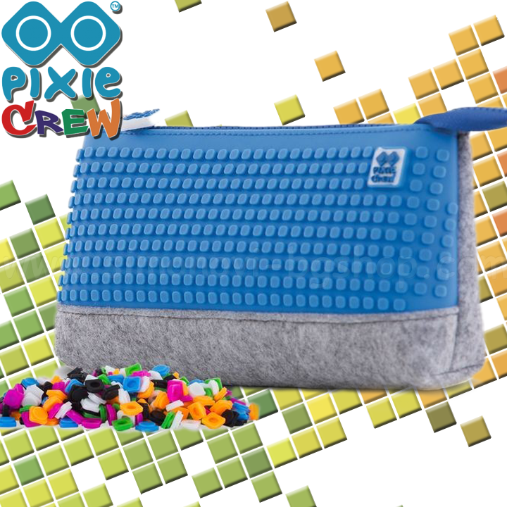 Pixie Crew Nesesser 1 fermoar Grey/Blue PXA-01-W10