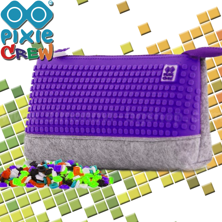 Pixie Crew Nesesser 1 fermoar Grey/Purple PXA-01-W14