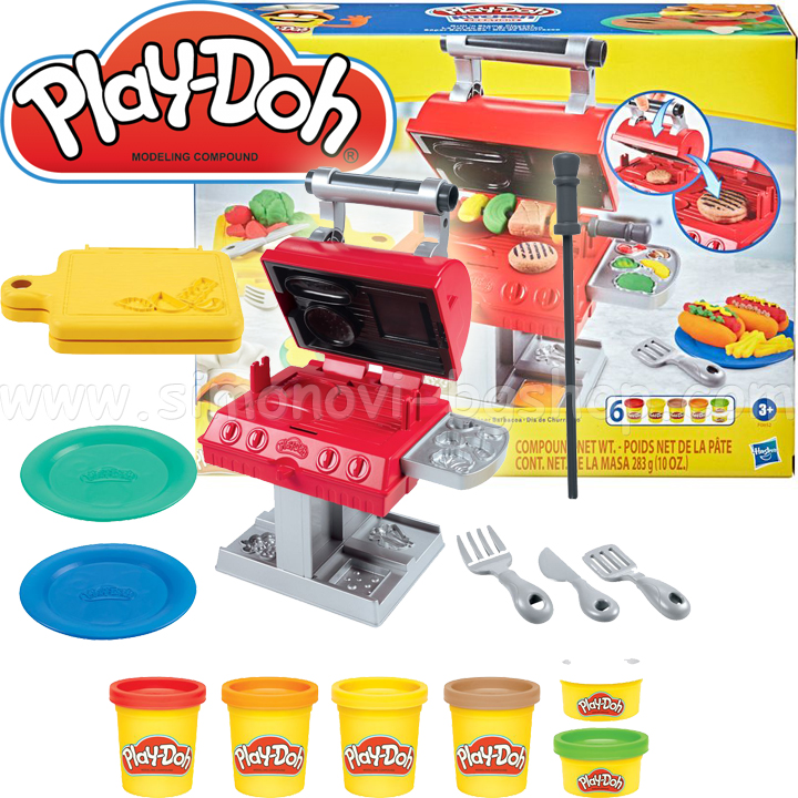 * Hasbro Playdoh Kitchen Creation Grill Barbecue Kit E0652