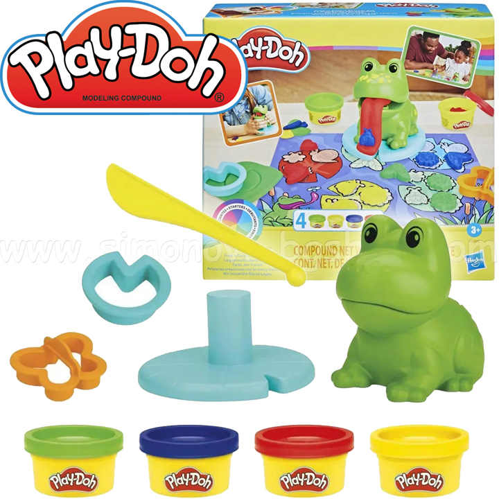 Hasbro Play Doh Play set Frog and plasticine F6926