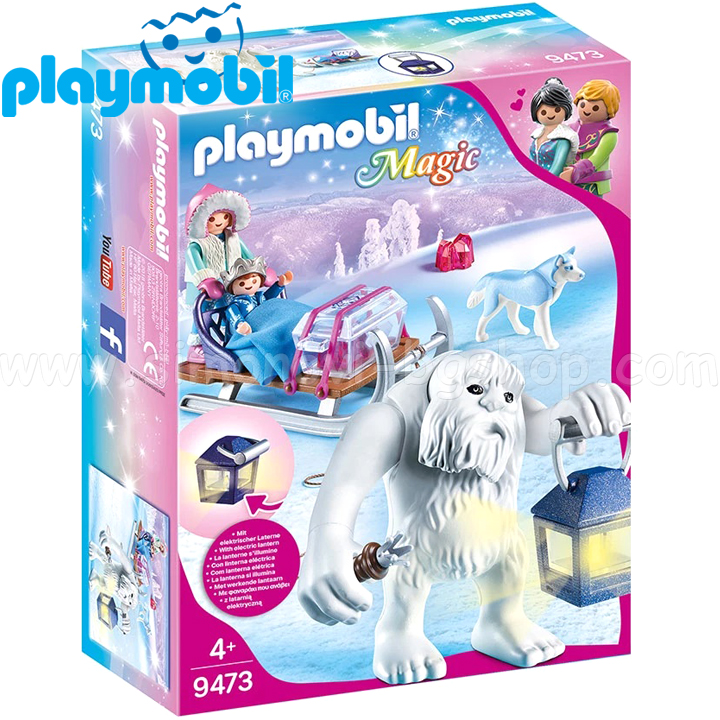 Playmobil - Yeti with a sled. Includes flashing flashlight (batteries included)