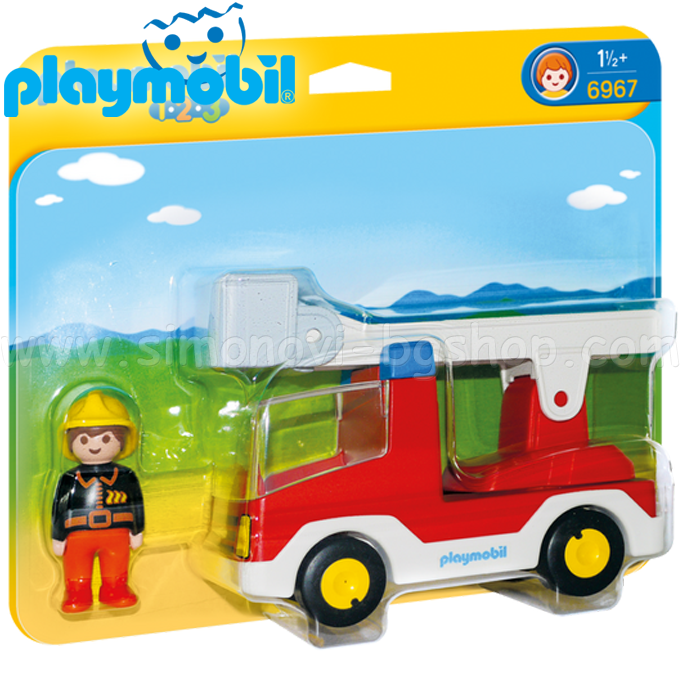 Playmobil 1-2-3  Fire Truck with Ladder 6967