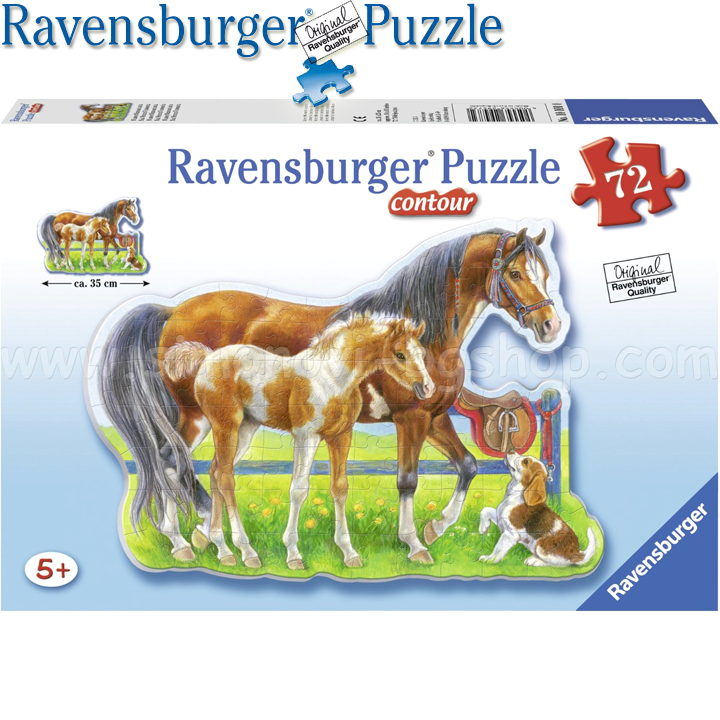 Ravensburger Contour - Puzzle 72 hours. "Horses" 05584
